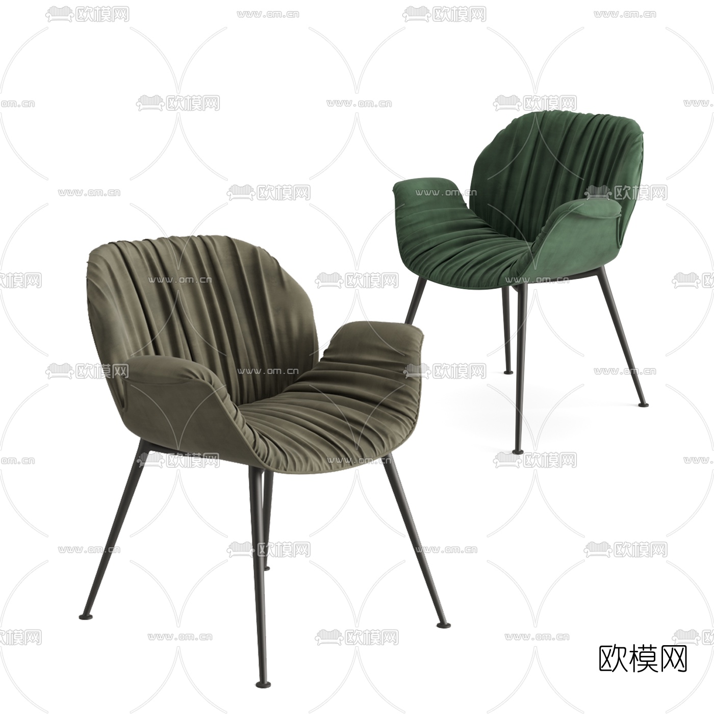 现代布艺休闲椅3d模型下载