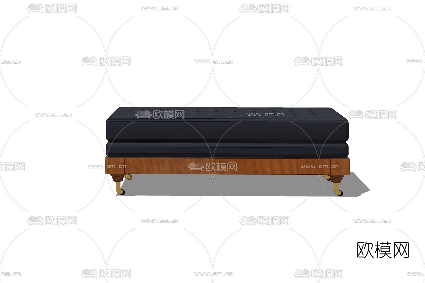 现代布艺脚踏免费su模型下载