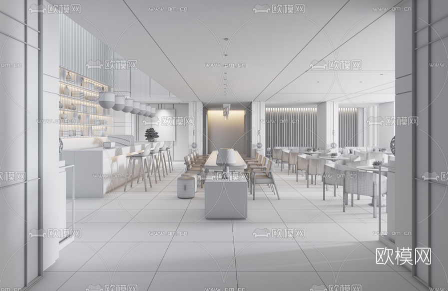 矩阵纵横设计 南宁华润南棉售楼处3d模型下载(渲染图2)