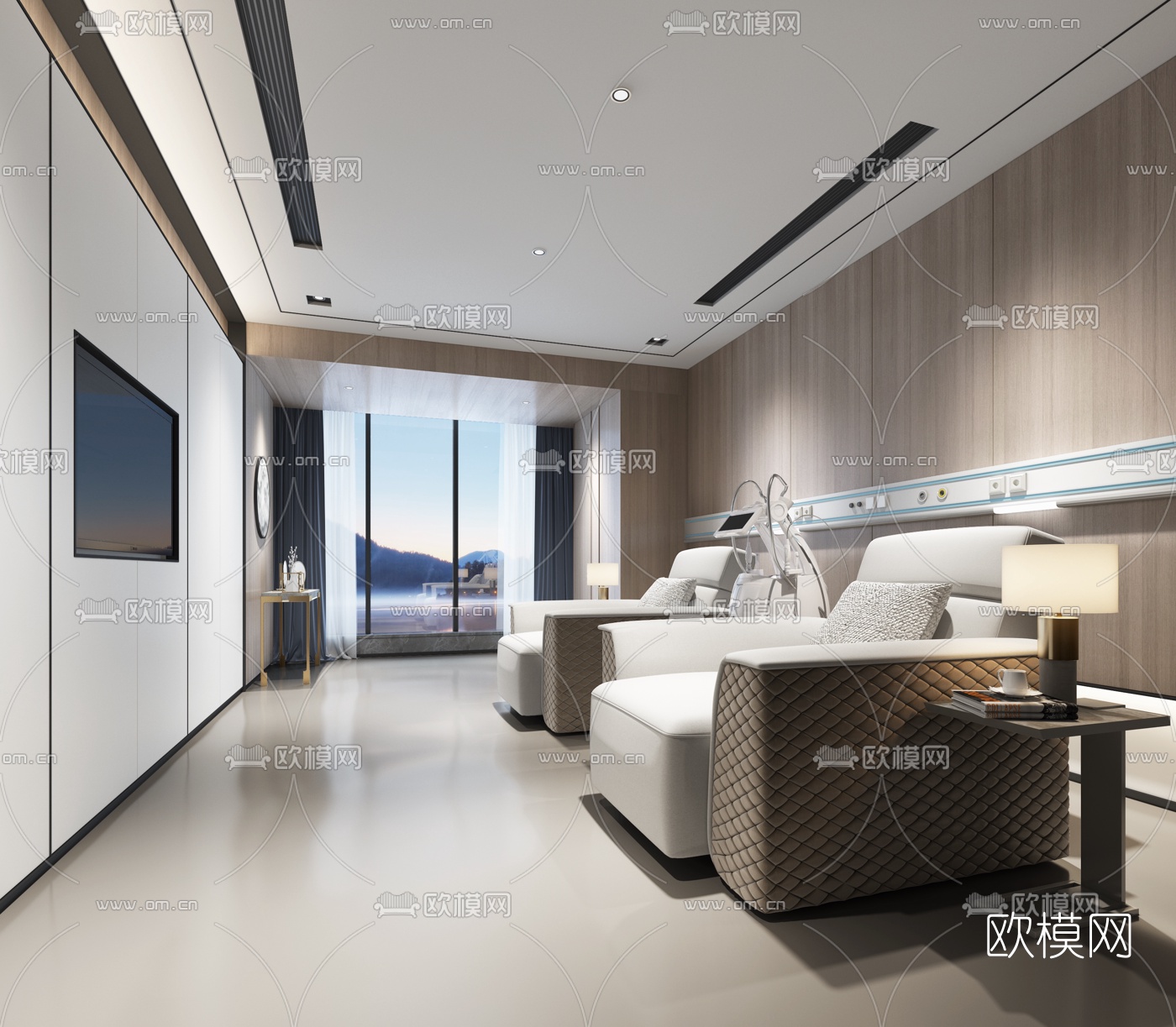 现代医院病房3d模型