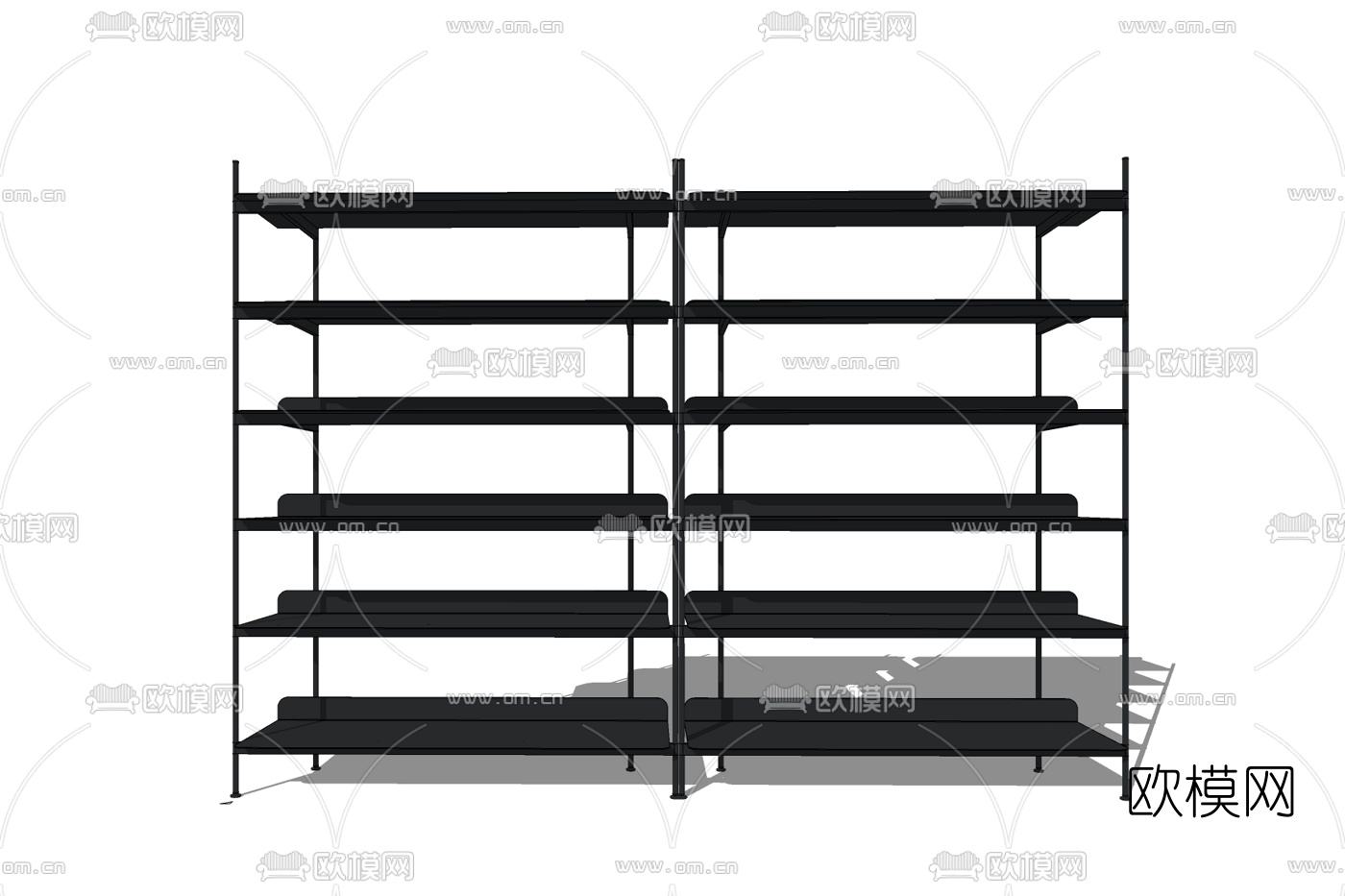 现代超市货架免费su模型下载