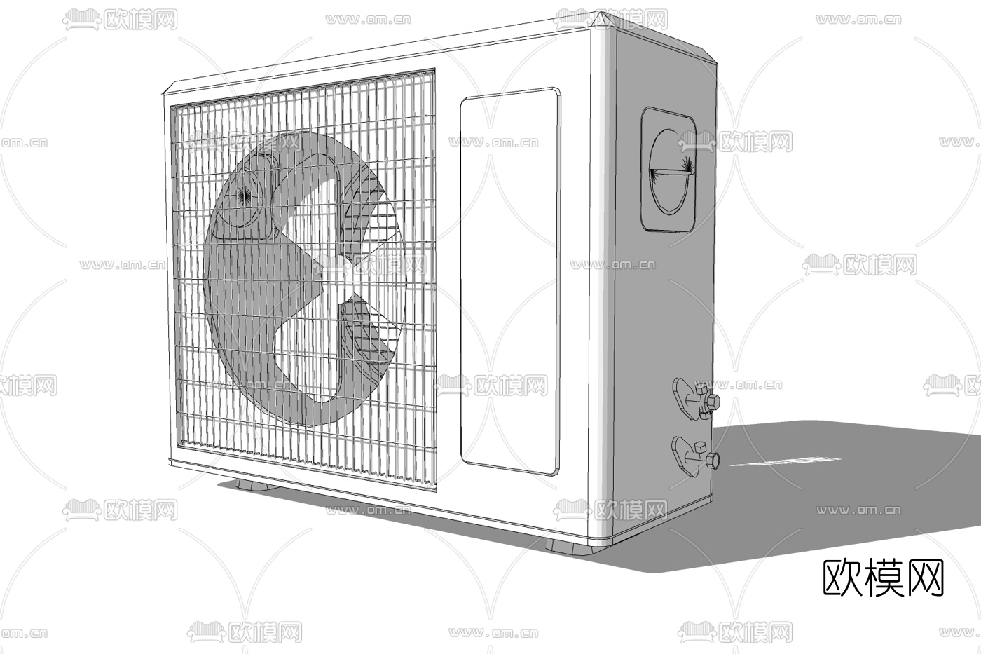 现代空调外机免费su模型下载
