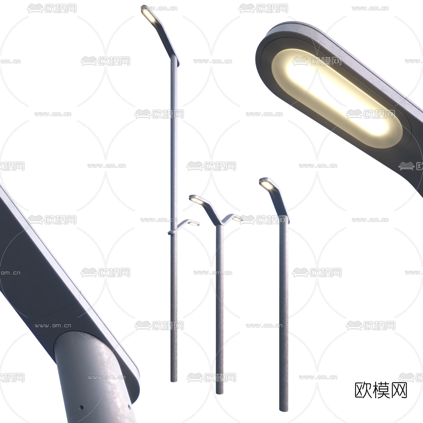 现代户外路灯3d模型