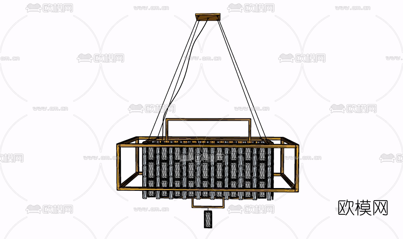 新中式吊灯免费su模型下载