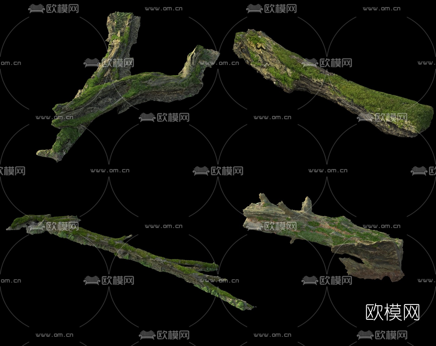 自然风枯木免费3d模型下载