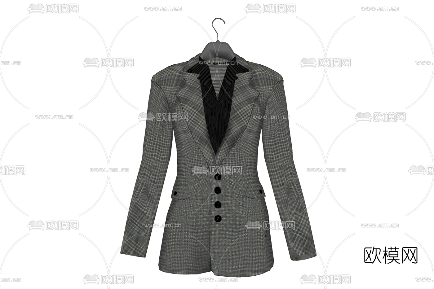 现代衣服衣架免费su模型