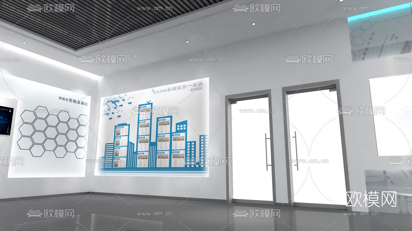 现代科技展厅3d模型