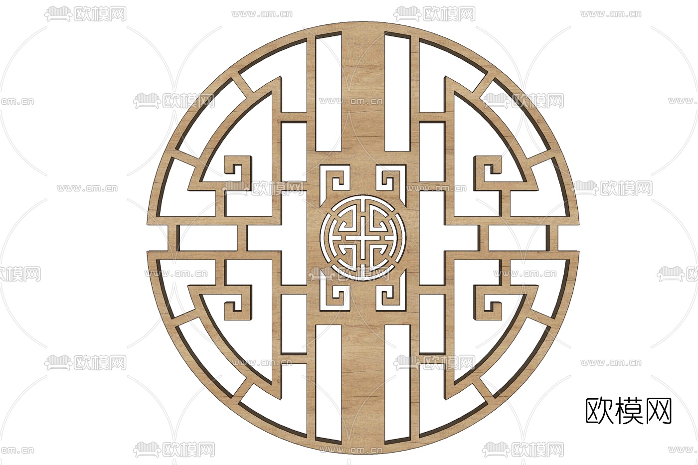 中式实木屏风隔断免费su模型下载