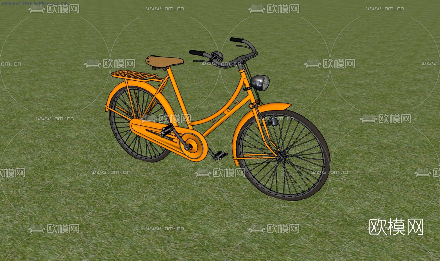 现代自行车免费su模型下载