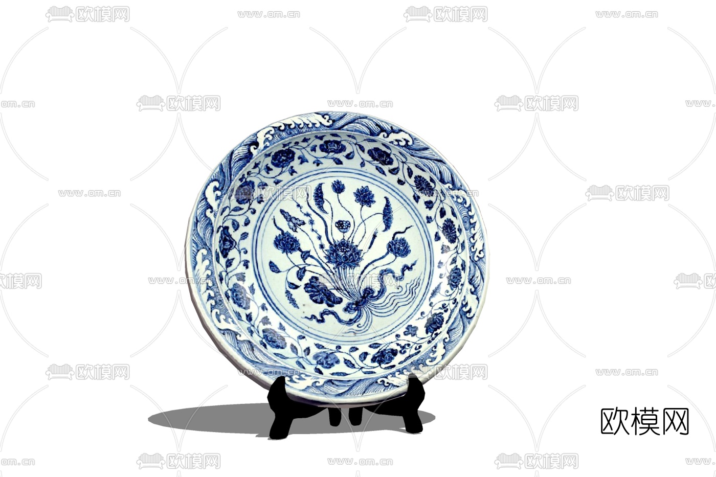 新中式陶瓷摆件免费su模型下载