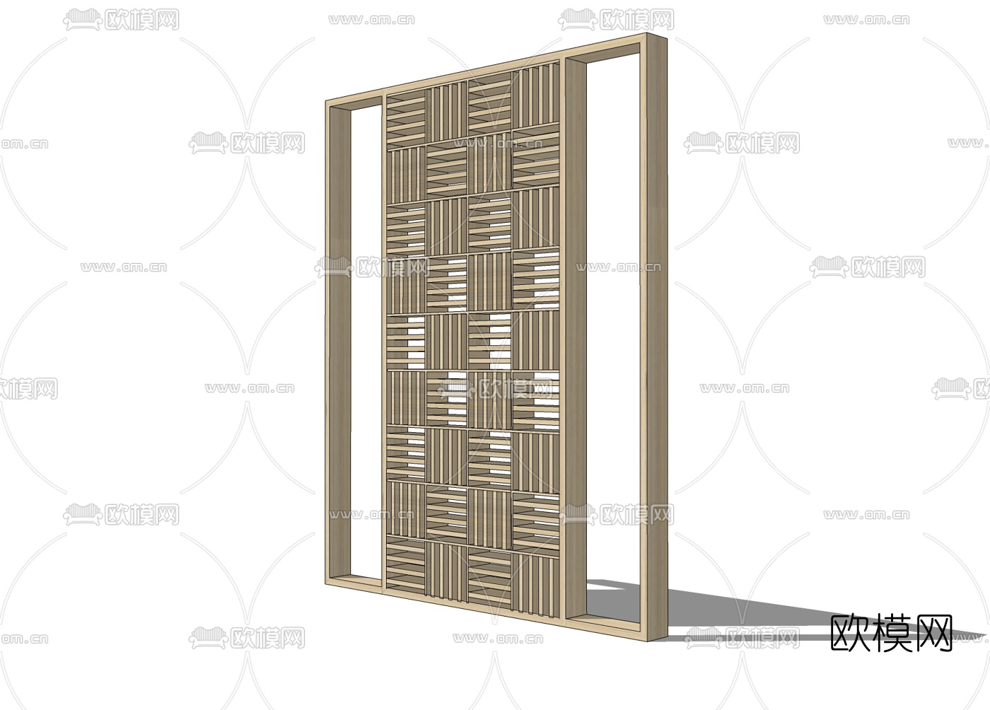 现代隔断免费su模型下载
