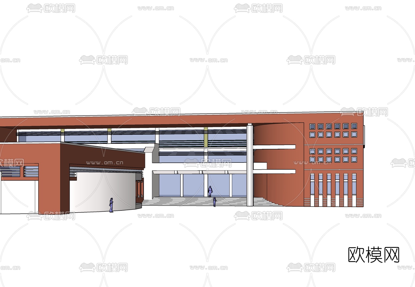 现代学校免费su模型下载