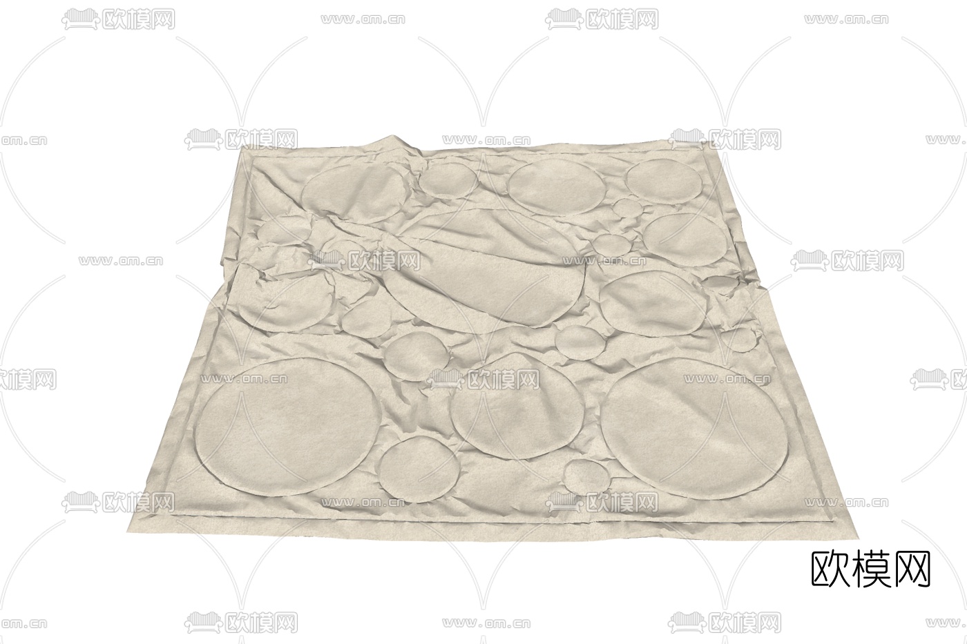 现代布艺地毯免费su模型下载