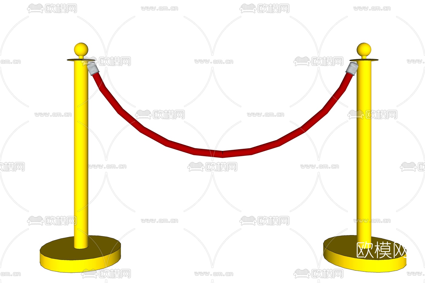 现代围栏免费su模型下载