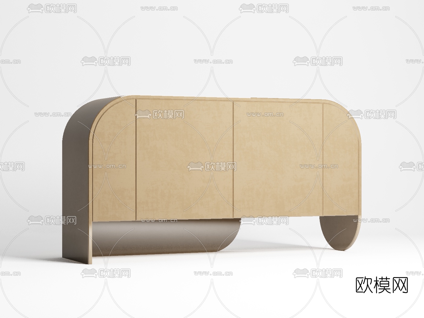 现代金属端景柜3d模型