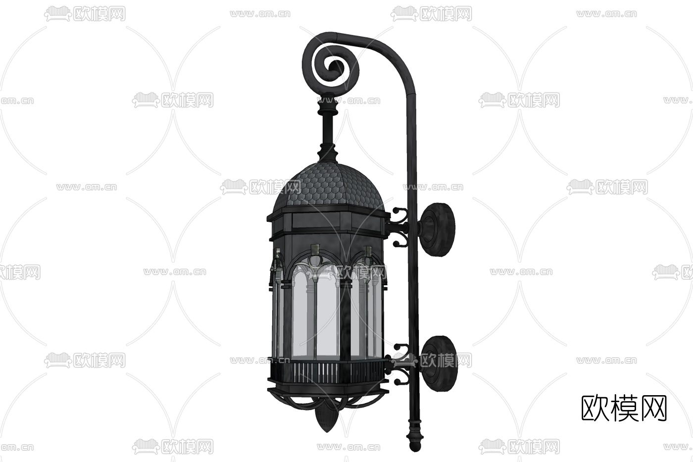 欧式金属壁灯免费su模型下载