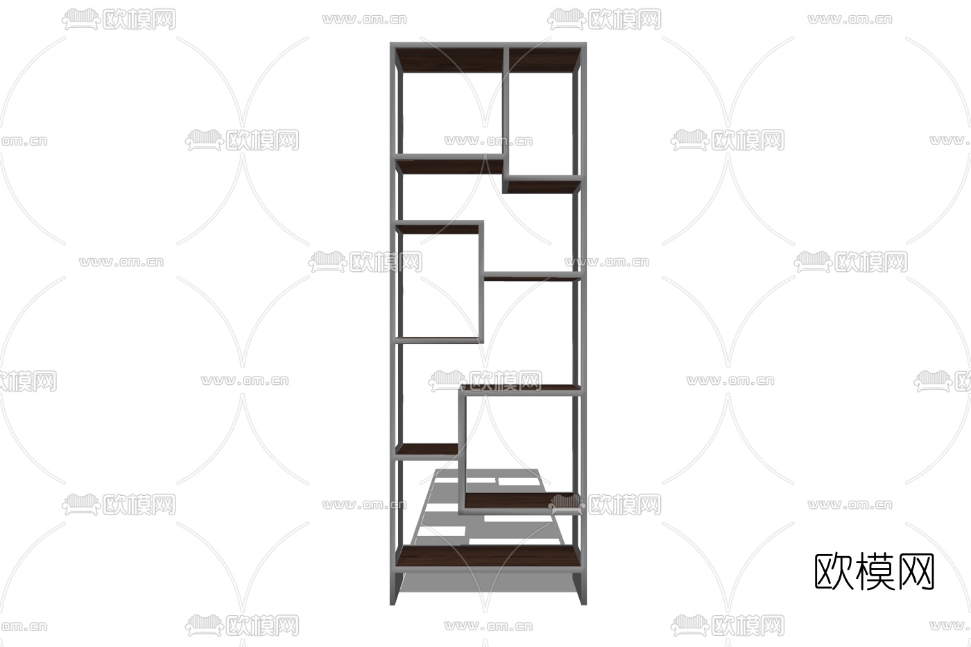 新中式博古架免费su模型下载