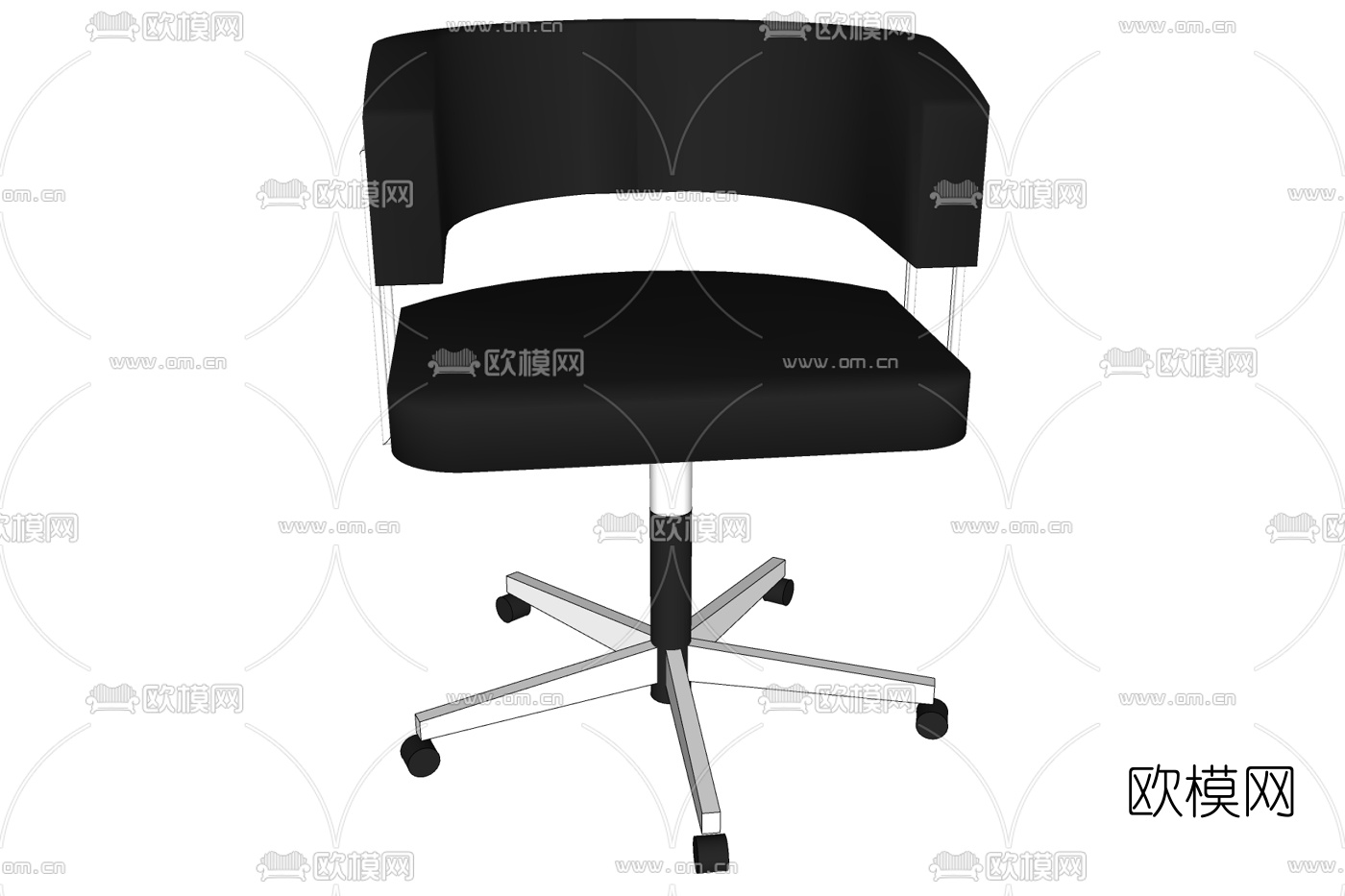 现代布艺休闲椅免费su模型下载