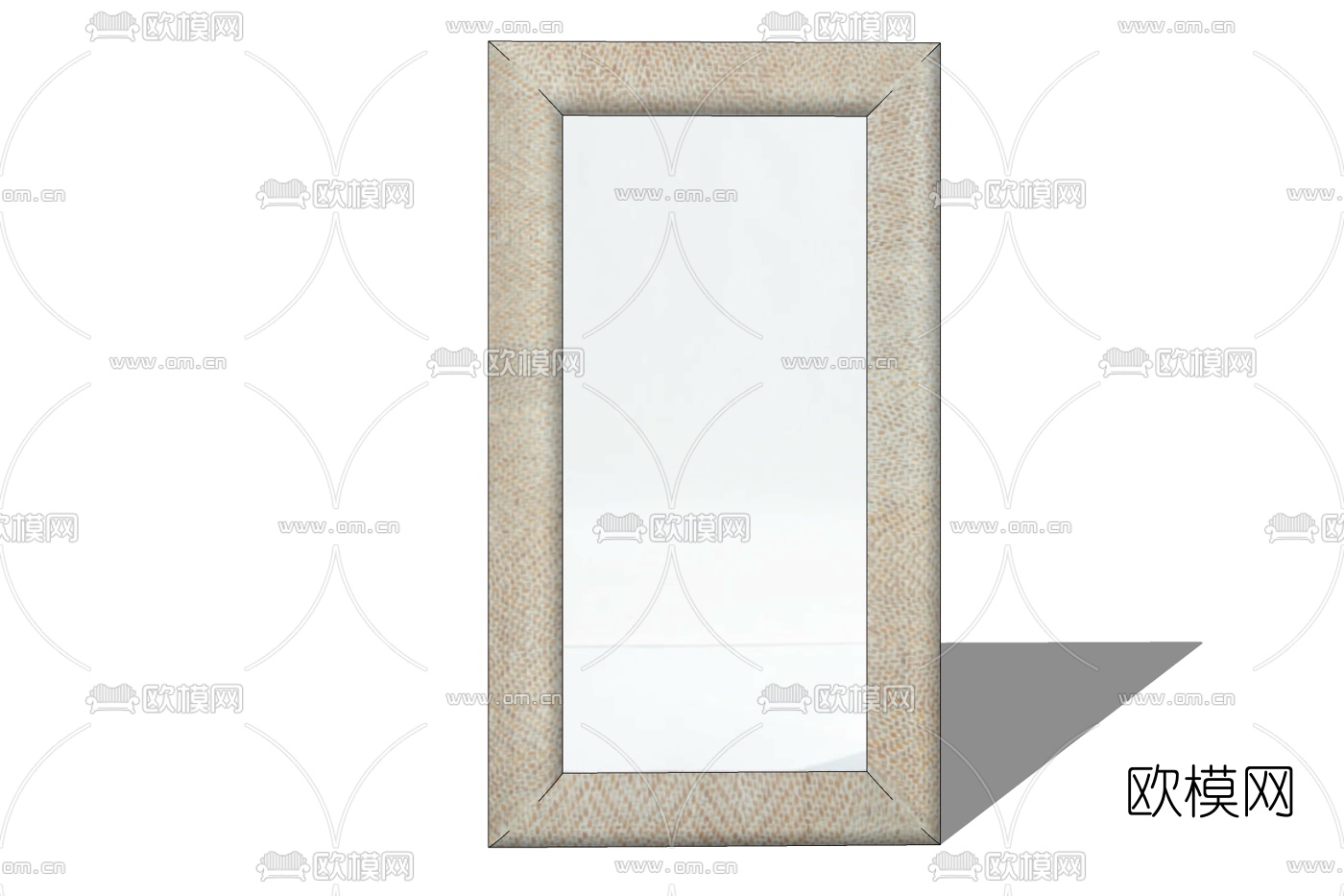 现代立体式镜子免费su模型下载