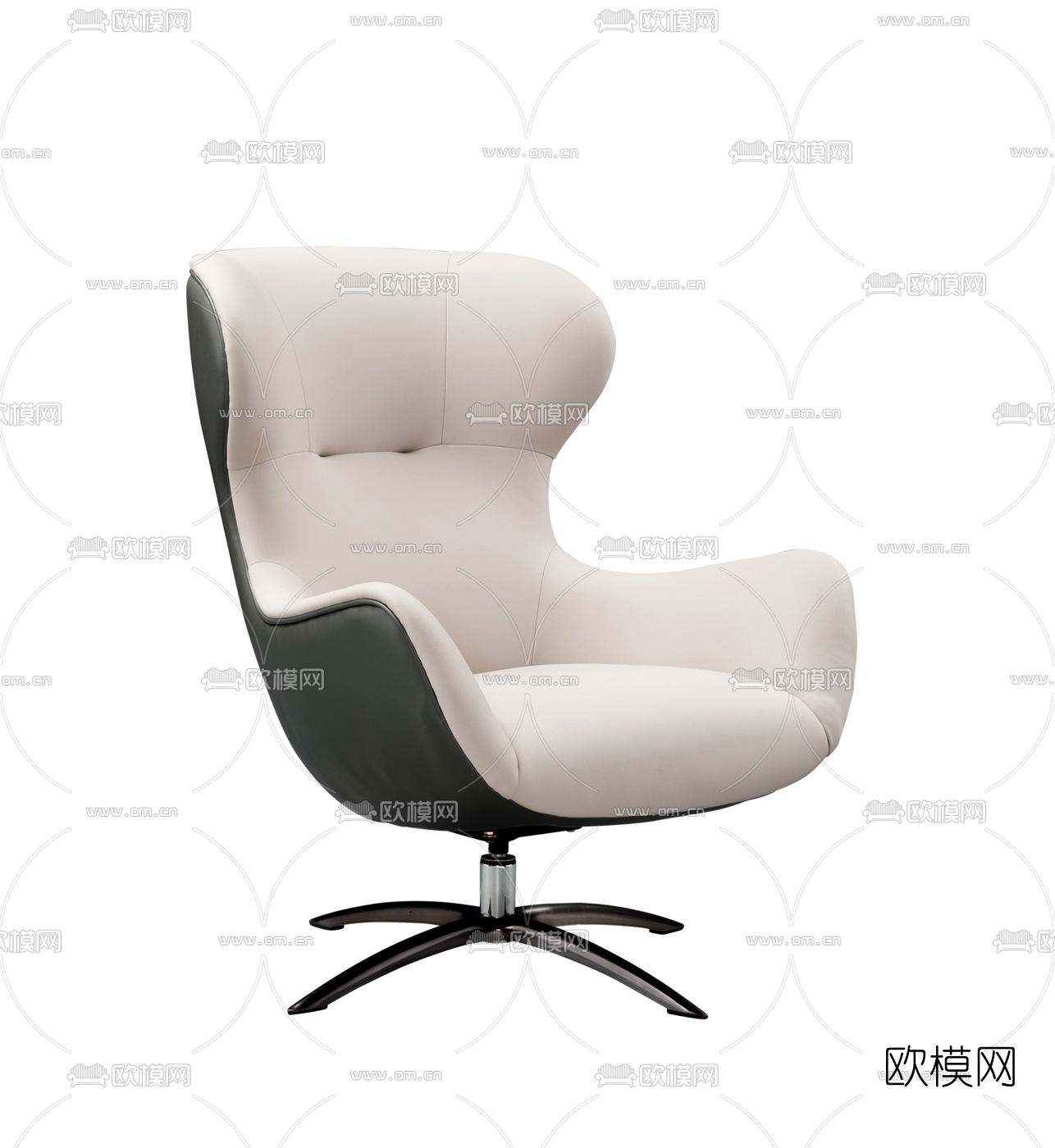 现代皮革休闲椅3d模型