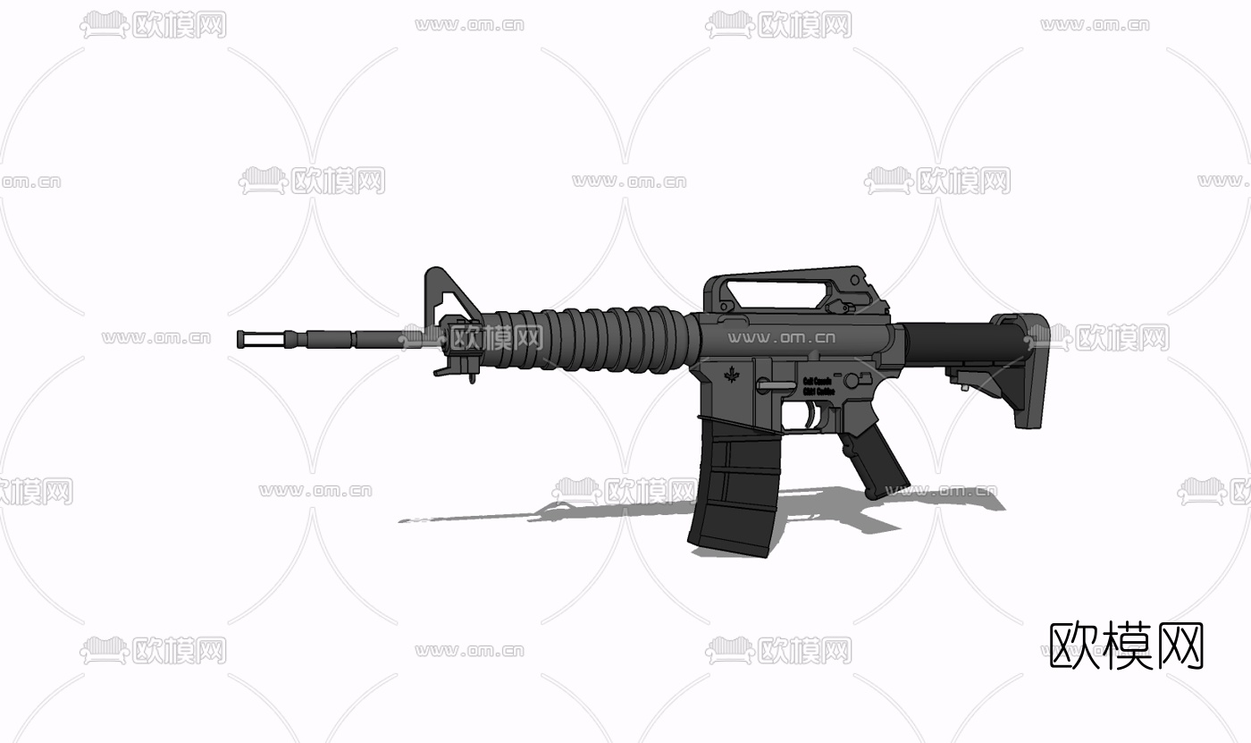 现代步枪免费su模型下载