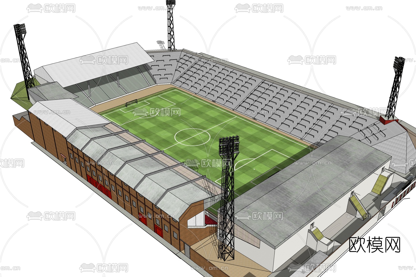 现代体育馆免费su模型下载