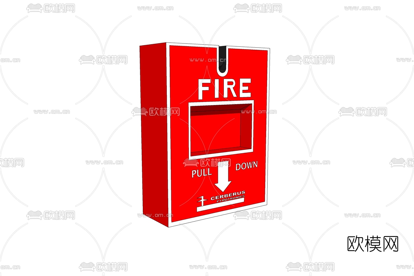 现代火警报警按钮免费su模型下载