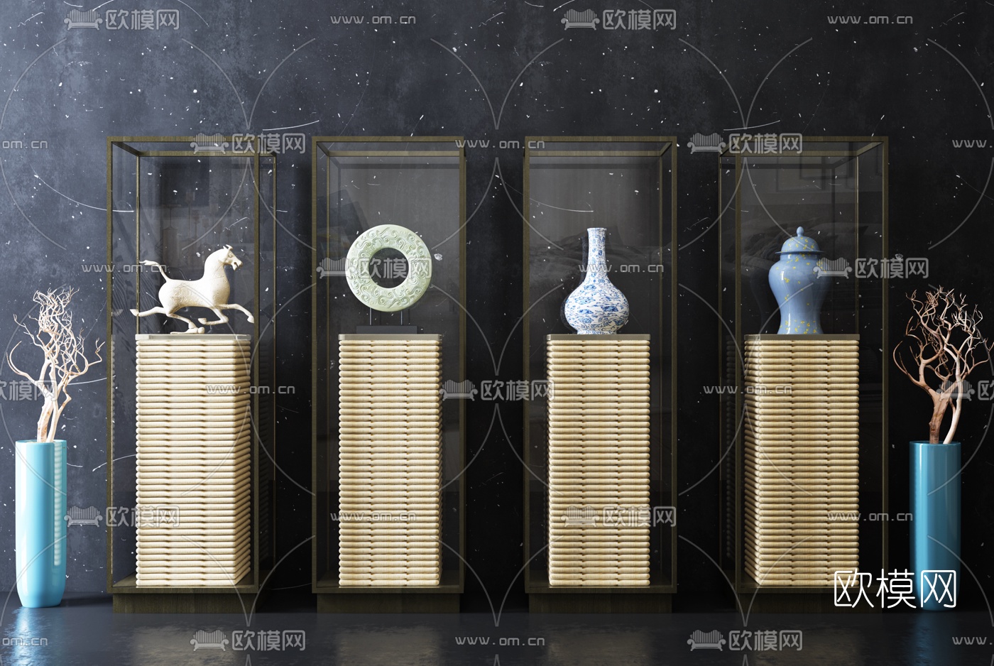 新中式艺术品摆件3d模型