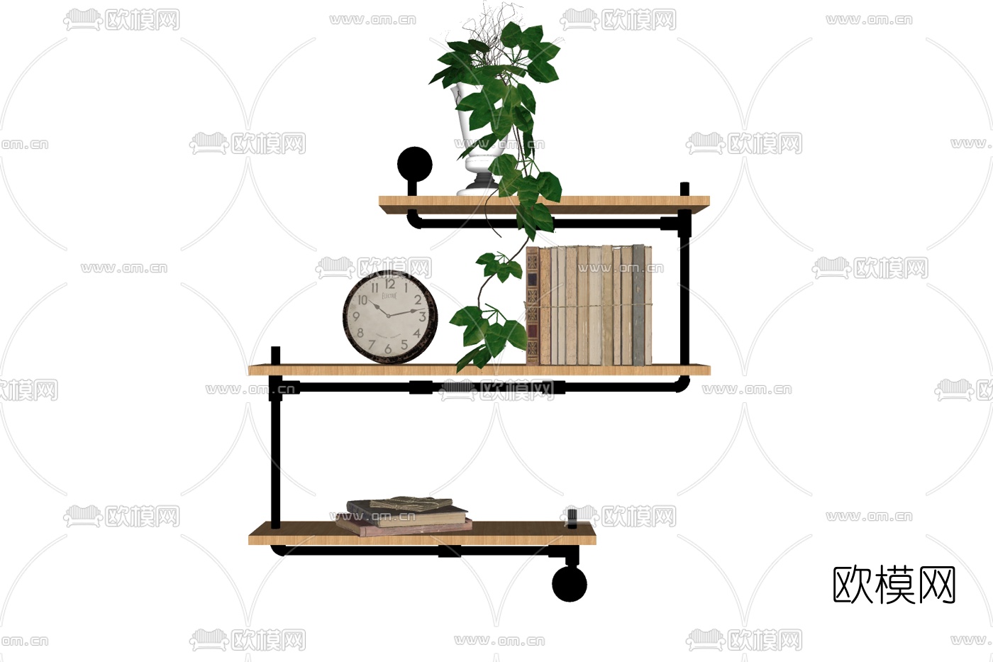 北欧层板架免费su模型下载