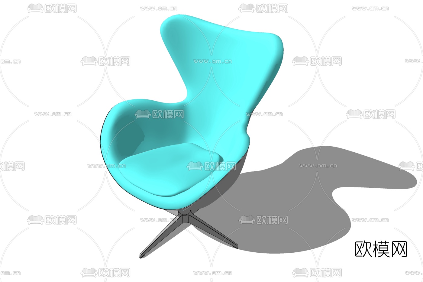 现代布艺休闲椅免费su模型下载