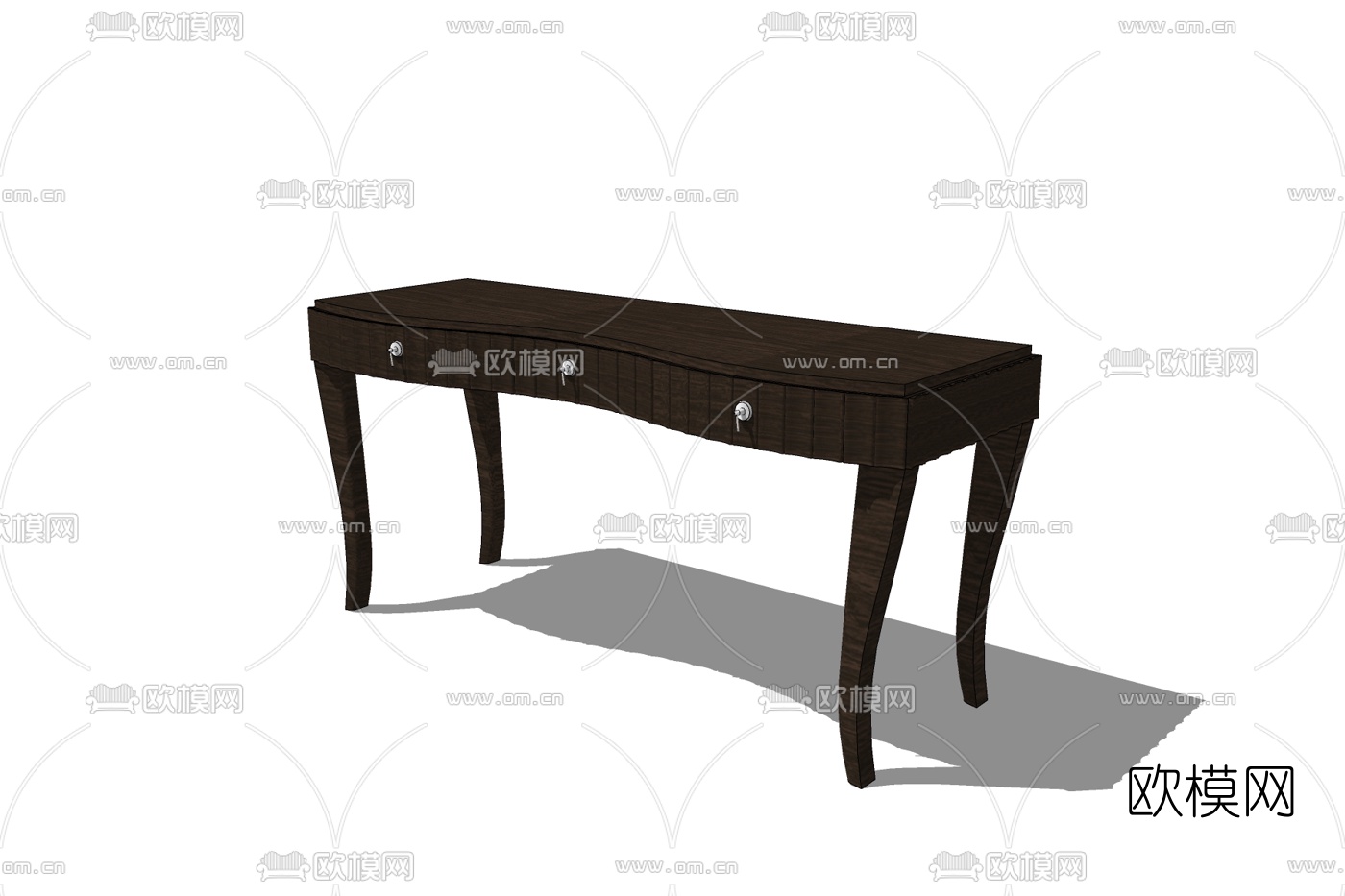 欧式实木端景台免费su模型下载