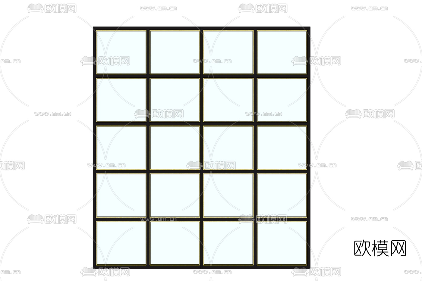 现代实木装饰架免费su模型下载