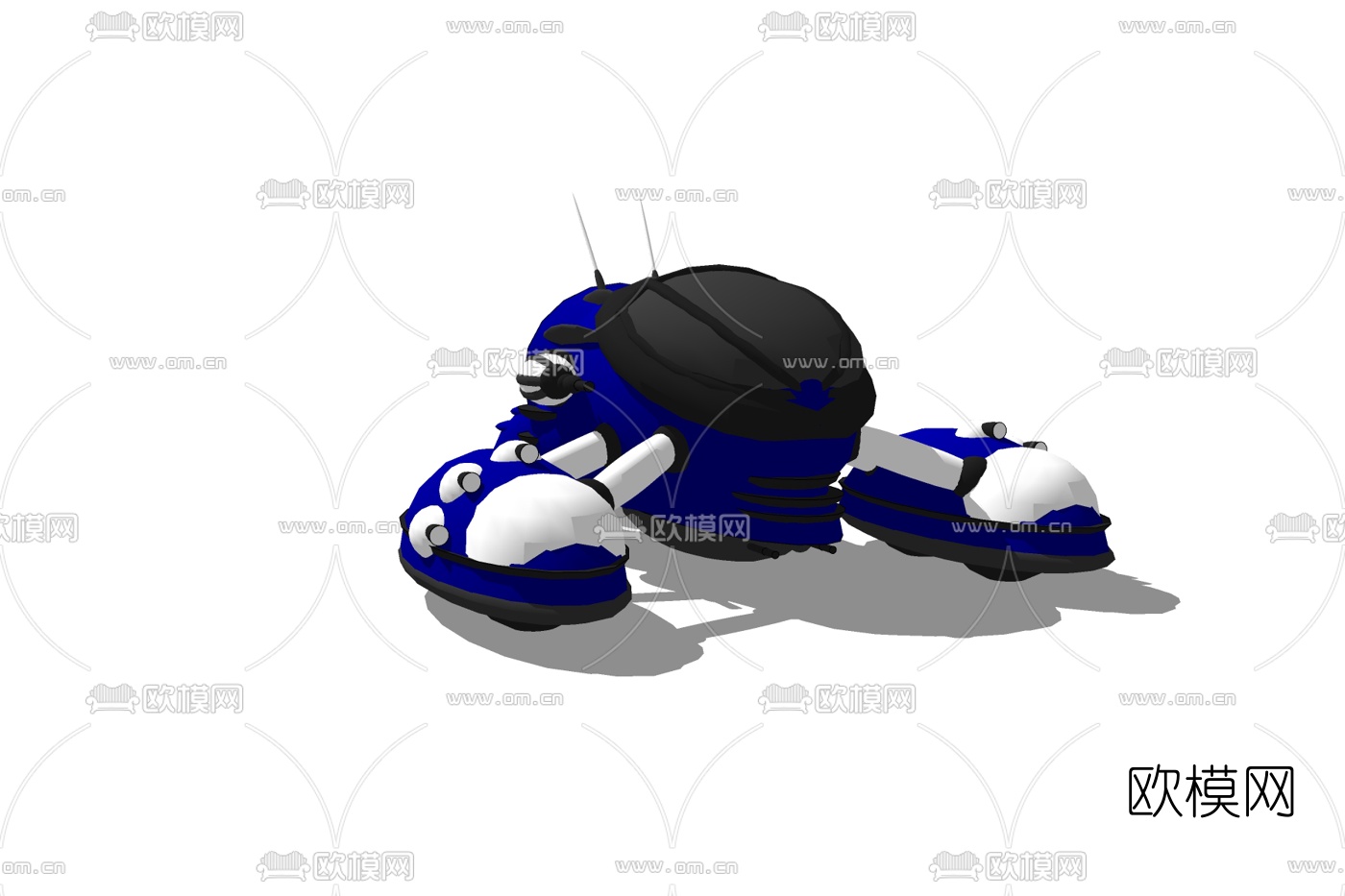 现代两栖全地形车免费su模型下载