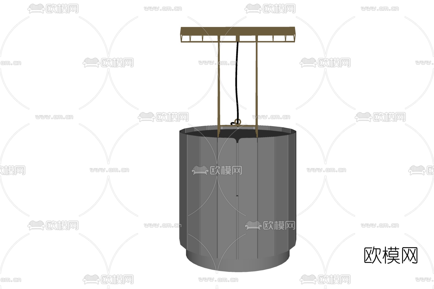 现代金属圆几免费su模型下载
