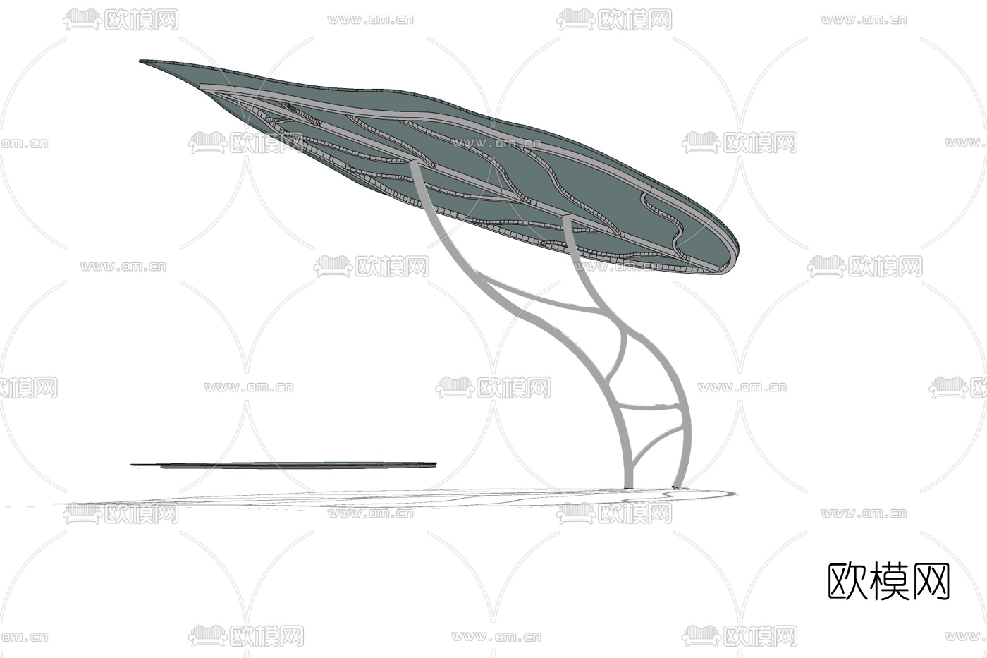 现代雕塑免费su模型下载