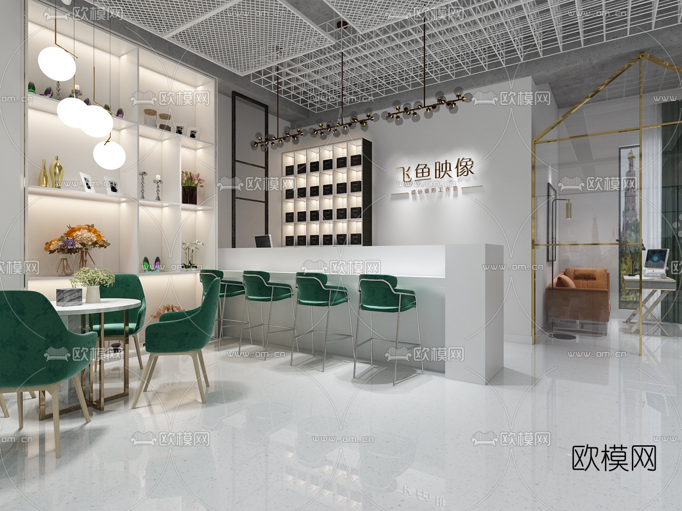 现代婚纱摄影工作室3d模型下载（渲染图1）