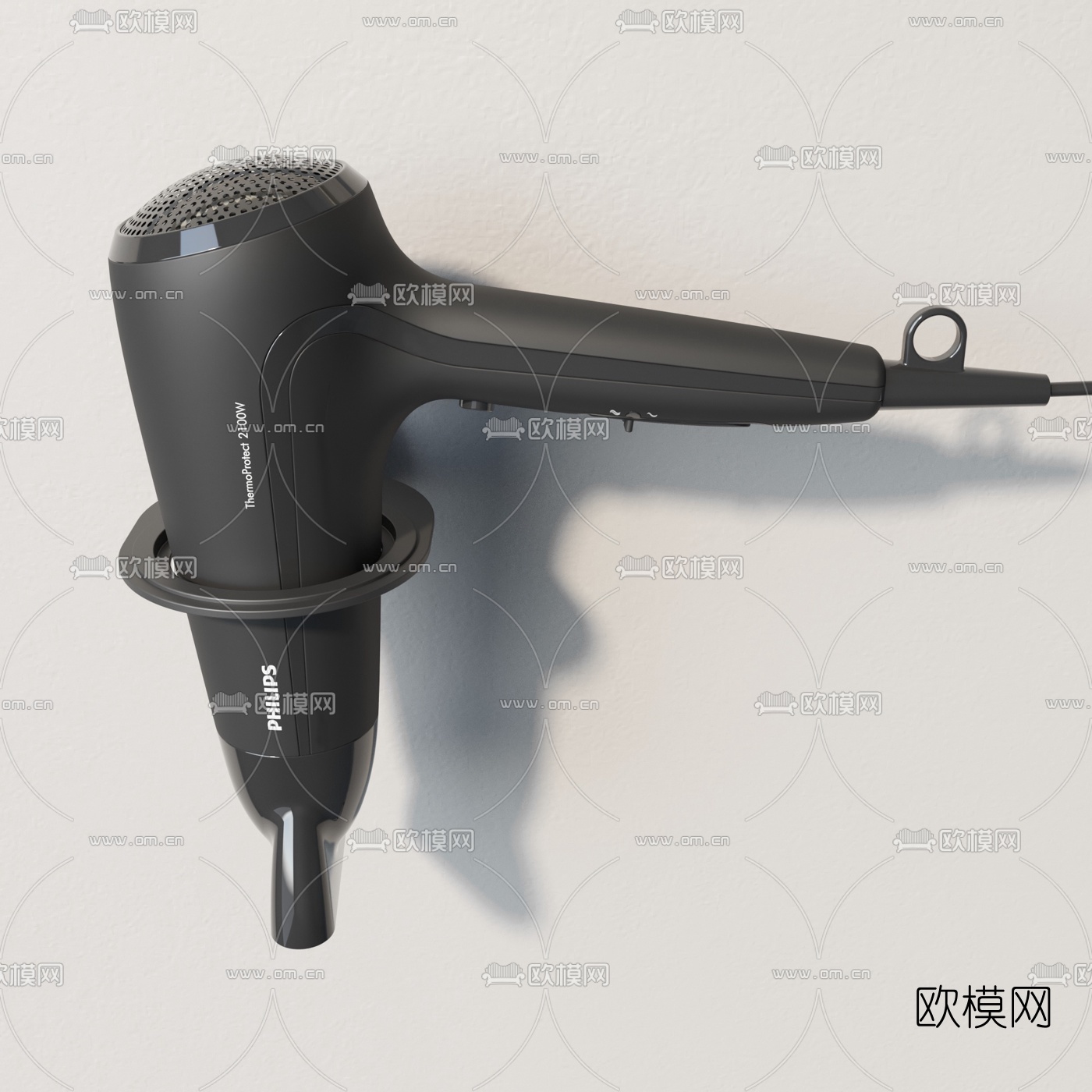 现代卫浴小件吹风机3d模型