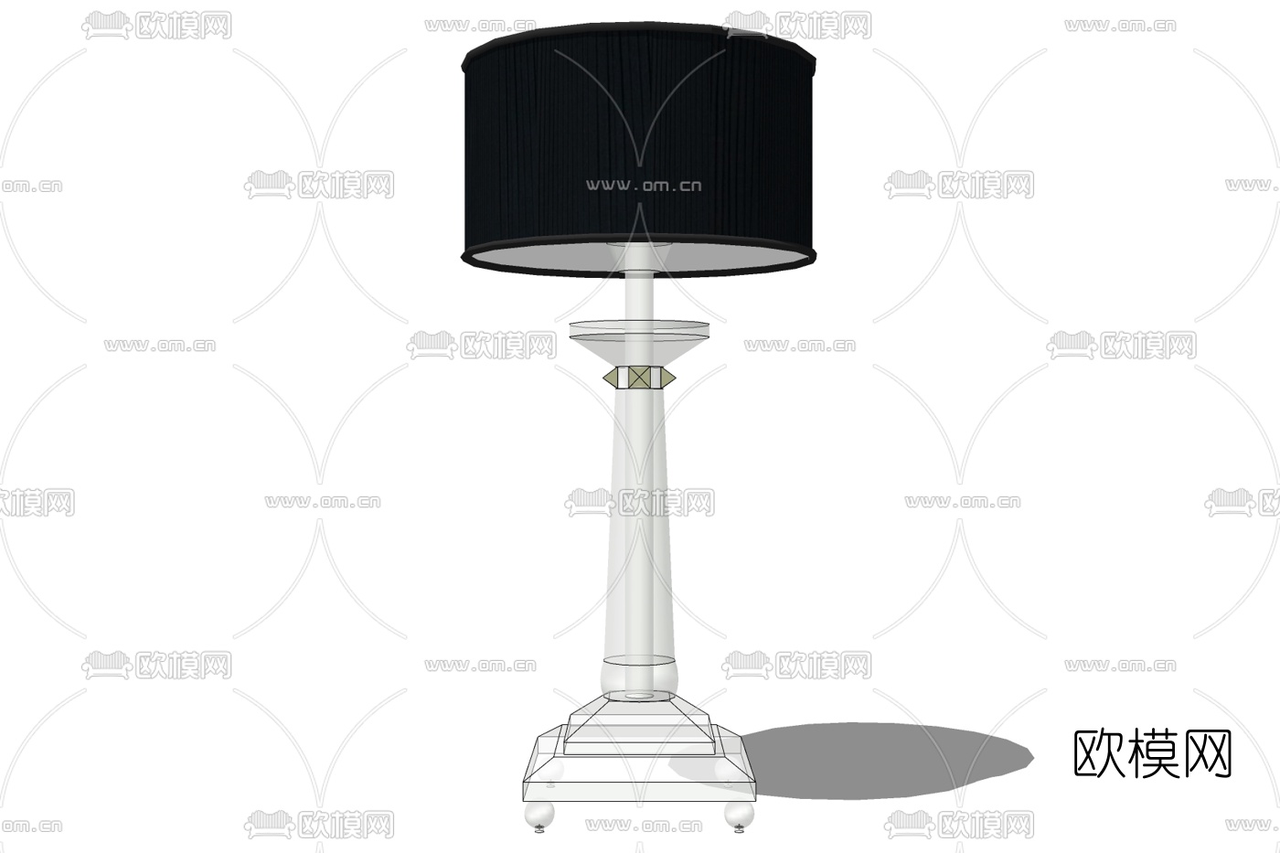 简欧台灯免费su模型