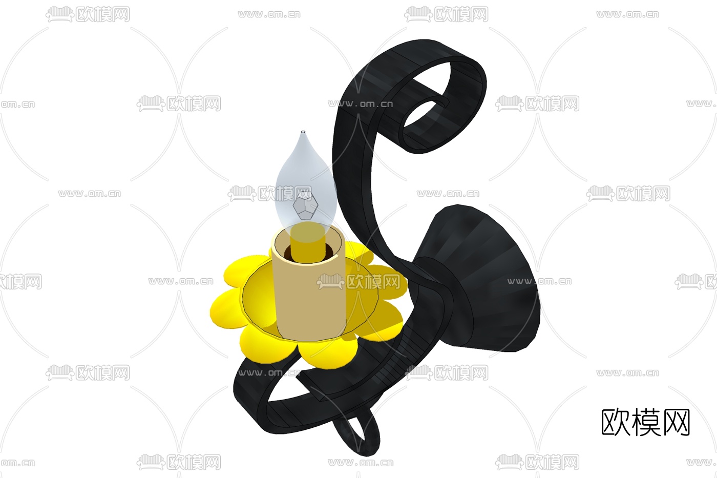 简欧壁灯免费su模型下载