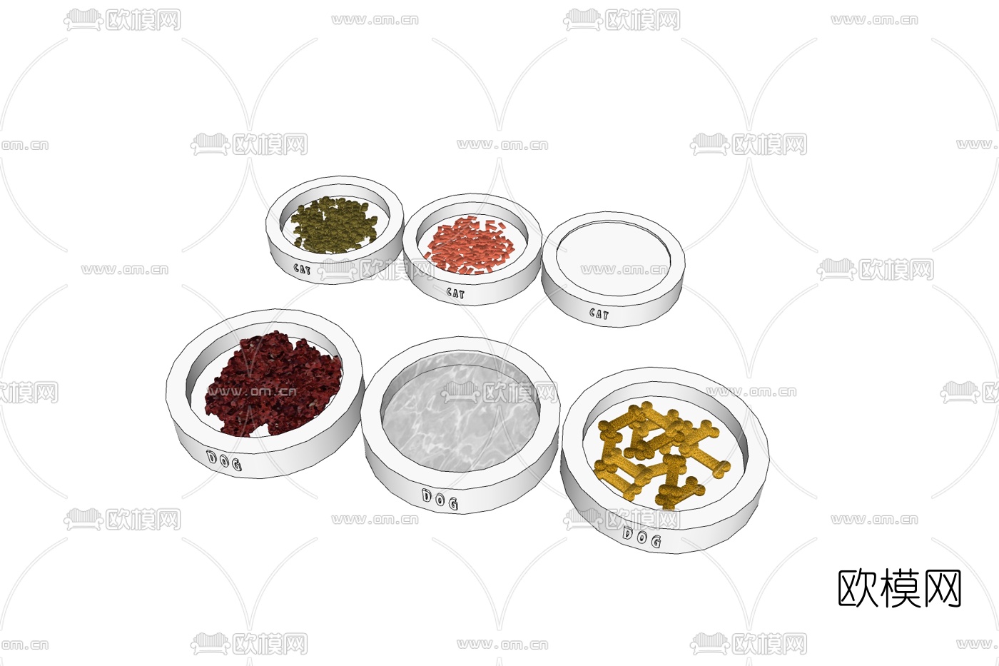 现代狗粮免费su模型下载