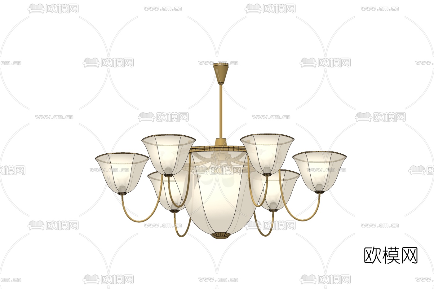 美式吊灯免费su模型下载