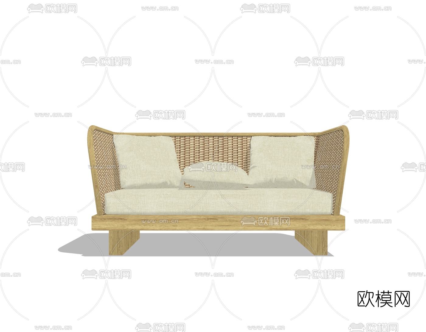现代户外休闲沙发免费su模型下载