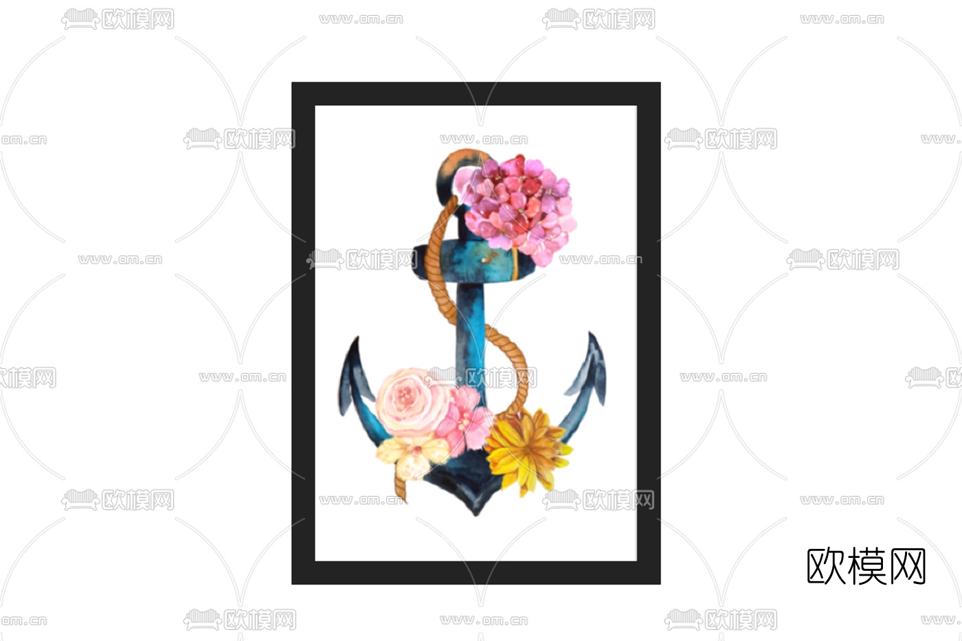 北欧装饰画免费su模型下载