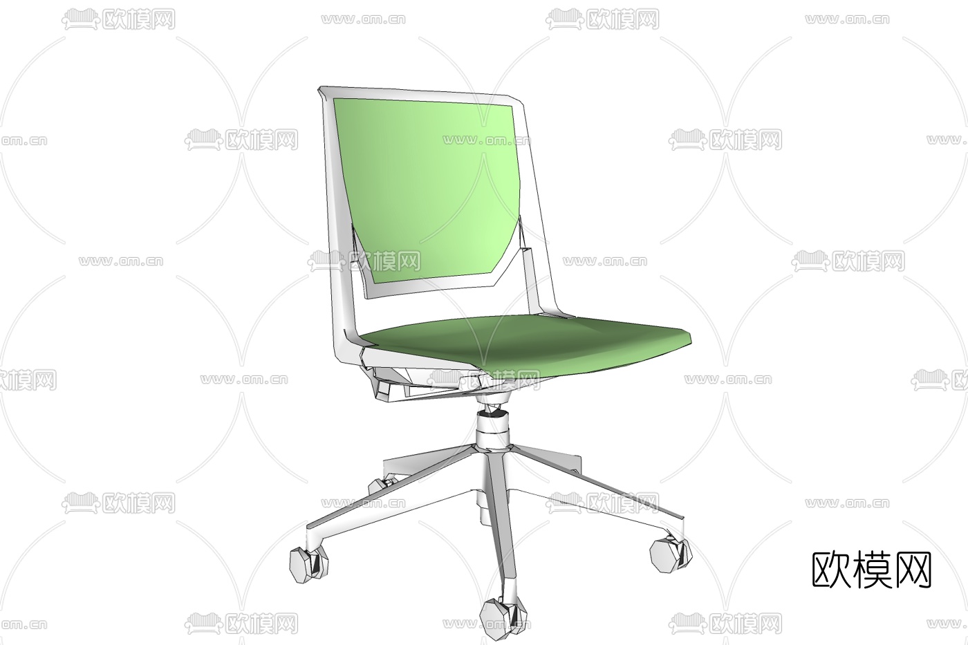 现代布艺办公椅免费su模型下载