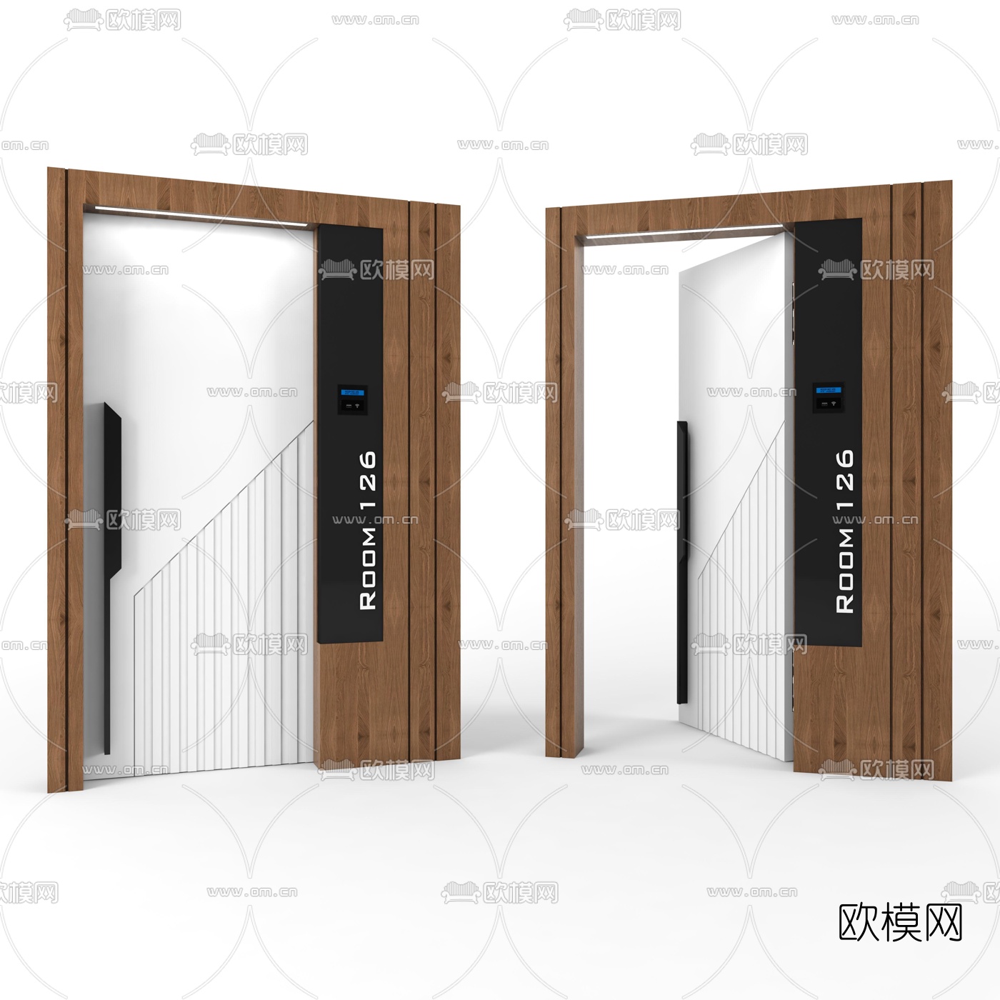 现代简约商用防盗门3d模型