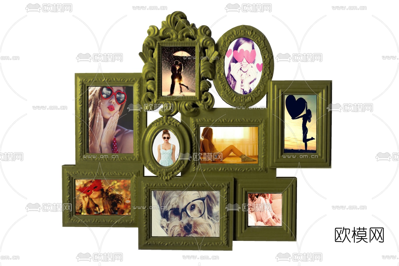 现代挂画相框免费su模型下载