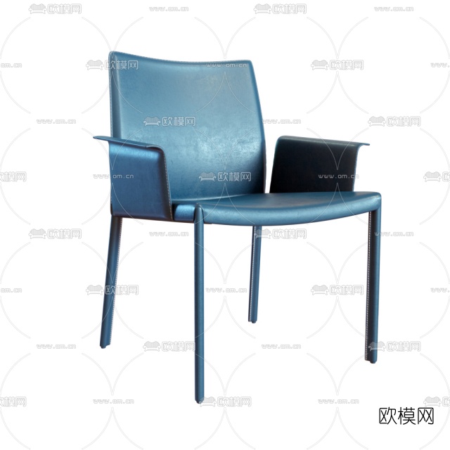 现代皮革单椅3d模型