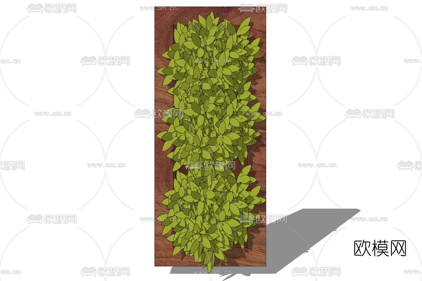 现代植物墙免费su模型下载