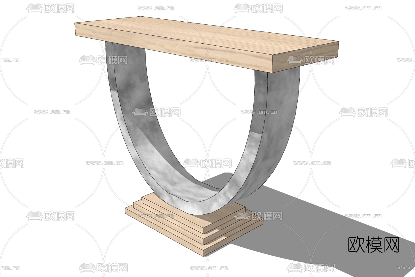简欧端景柜免费su模型下载