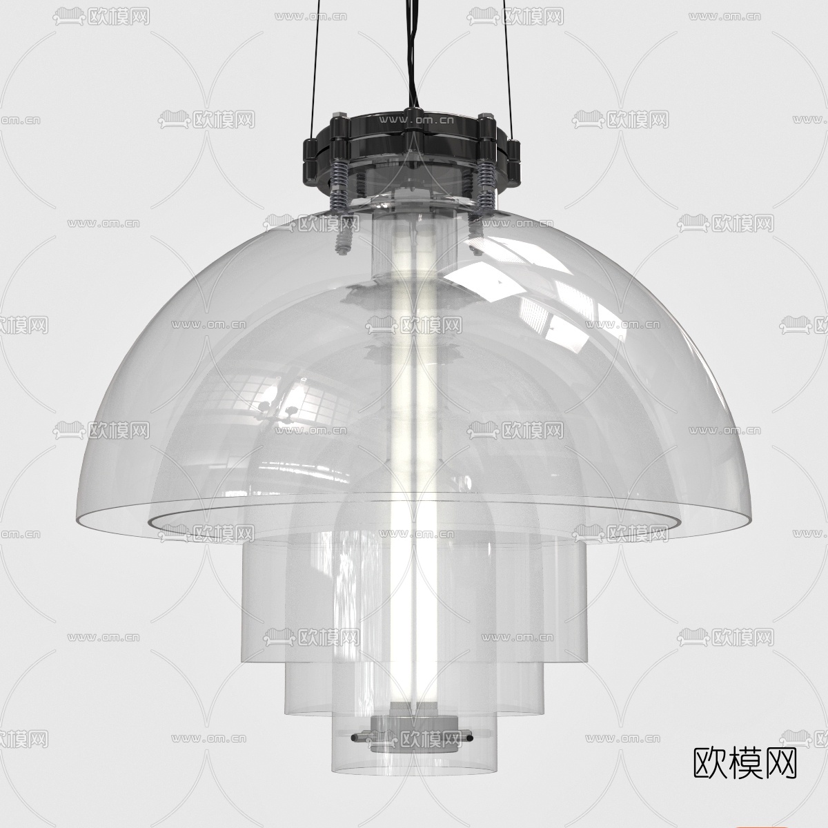 现代玻璃罩小吊灯3d模型下载_ID10324862_3dmax免费模型-欧模网